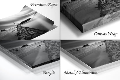 a series of four photographs of a landscape