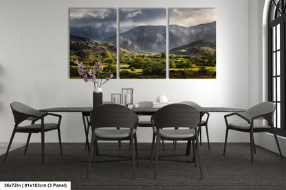 a dining room with a table and chairs