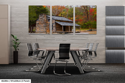 a dining room with a table and chairs