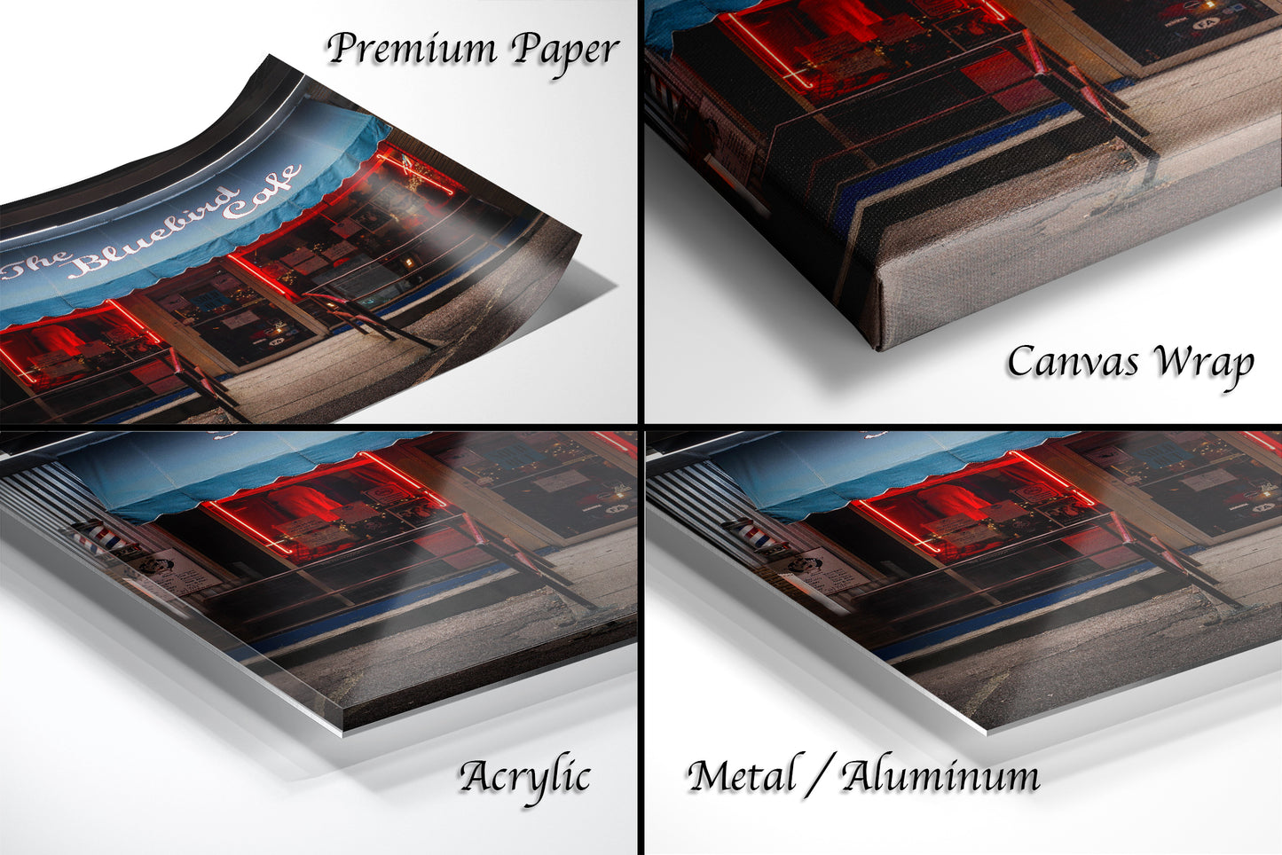 a brochure with a picture of a store front