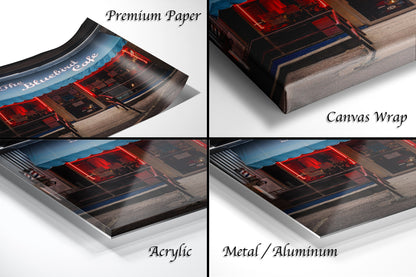 a brochure with a picture of a store front