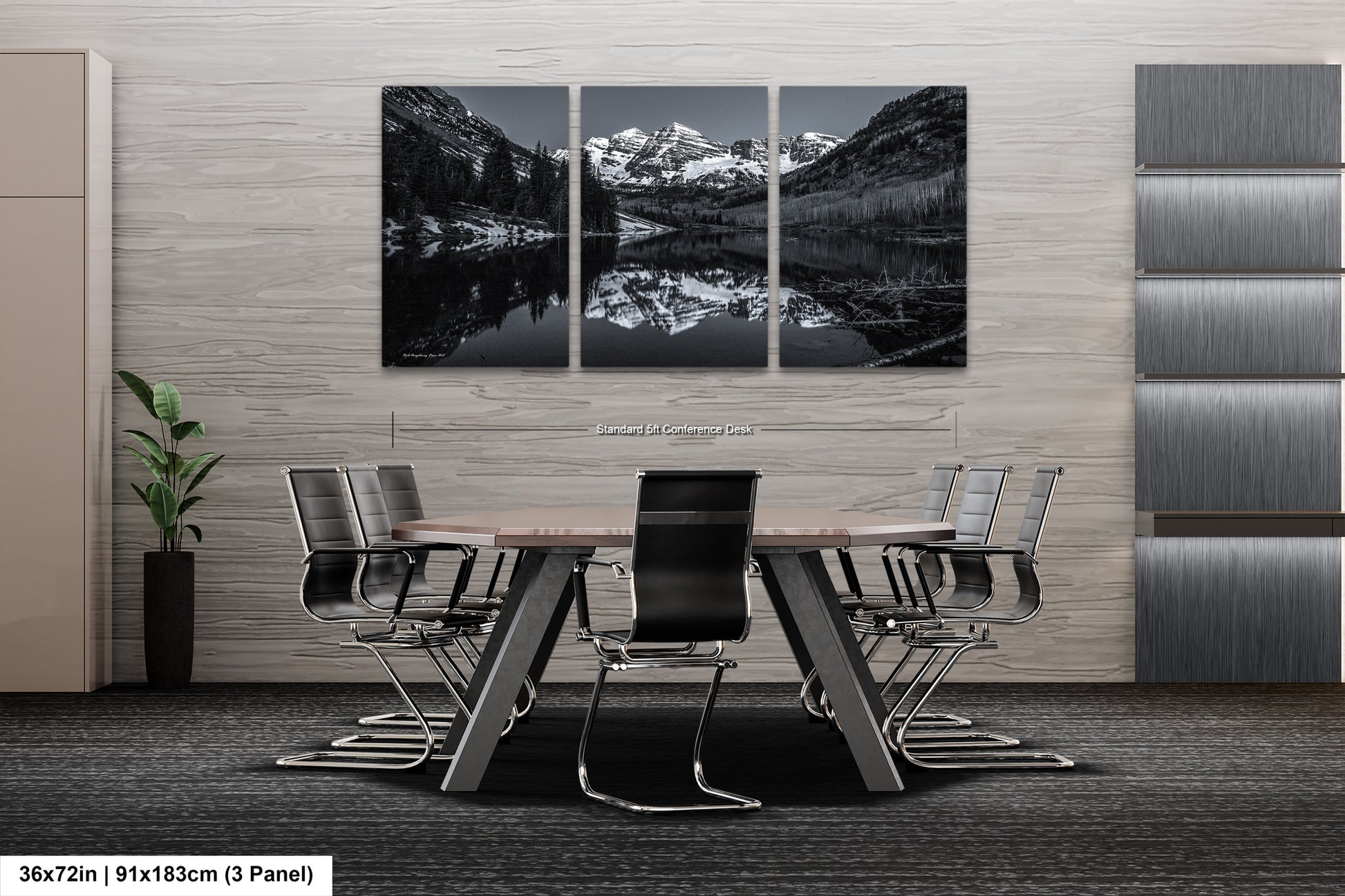 a dining room with a table and chairs
