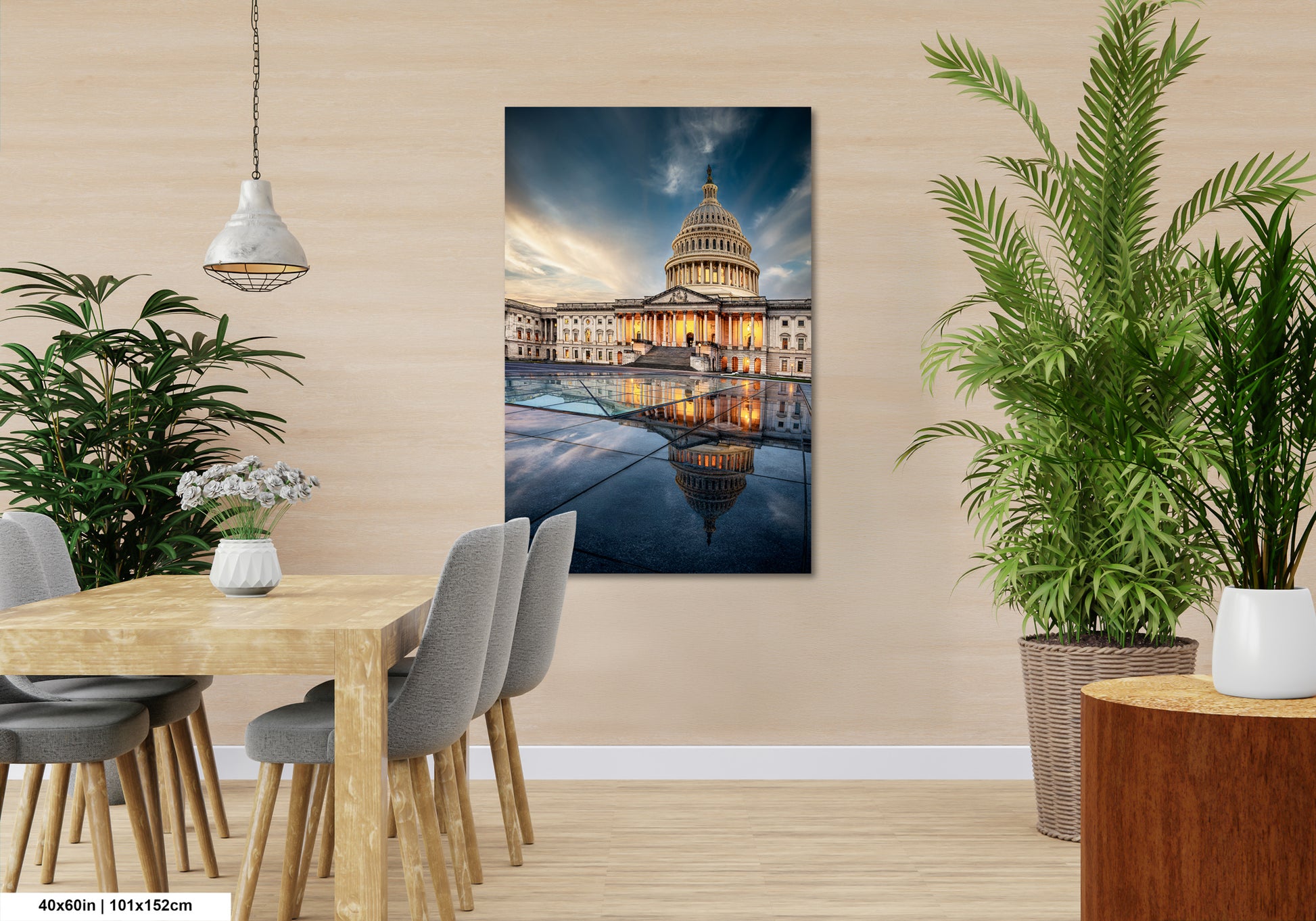 a painting of the capitol building in washington dc