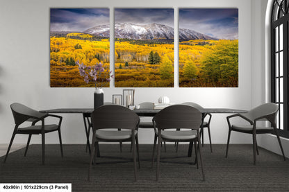 a dining room with a table and chairs