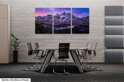 a dining room with a table and chairs