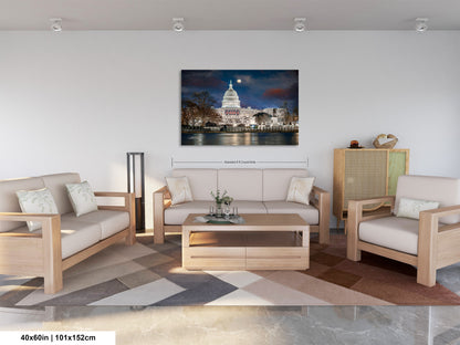 a living room filled with furniture and a painting on the wall