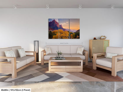 a living room filled with furniture and a painting on the wall