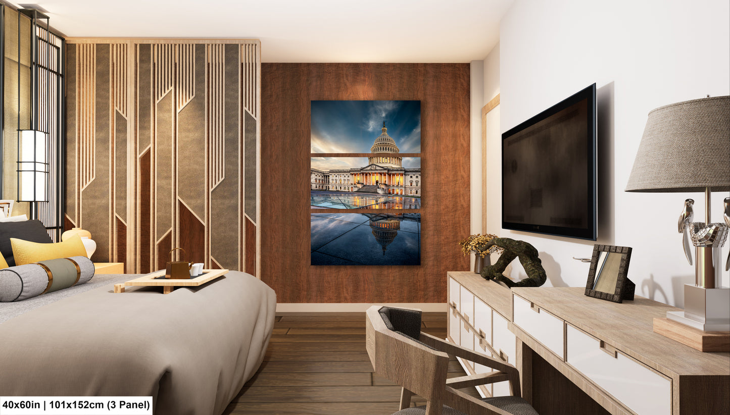 a bed room with a neatly made bed and a flat screen tv