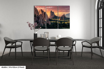 a dining room with a table and chairs