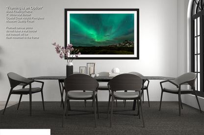 a picture of a dining room with a table and chairs