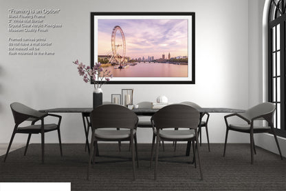 a picture of a ferris wheel in a dining room