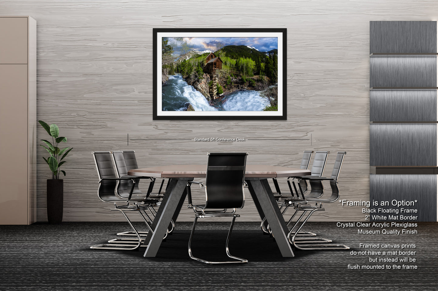 a dining room with a table and chairs