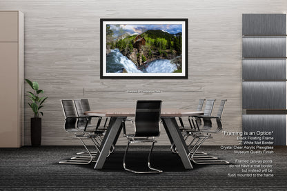 a dining room with a table and chairs