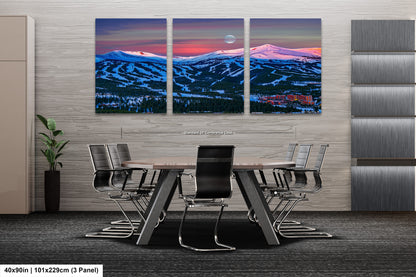 a dining room with a table and chairs