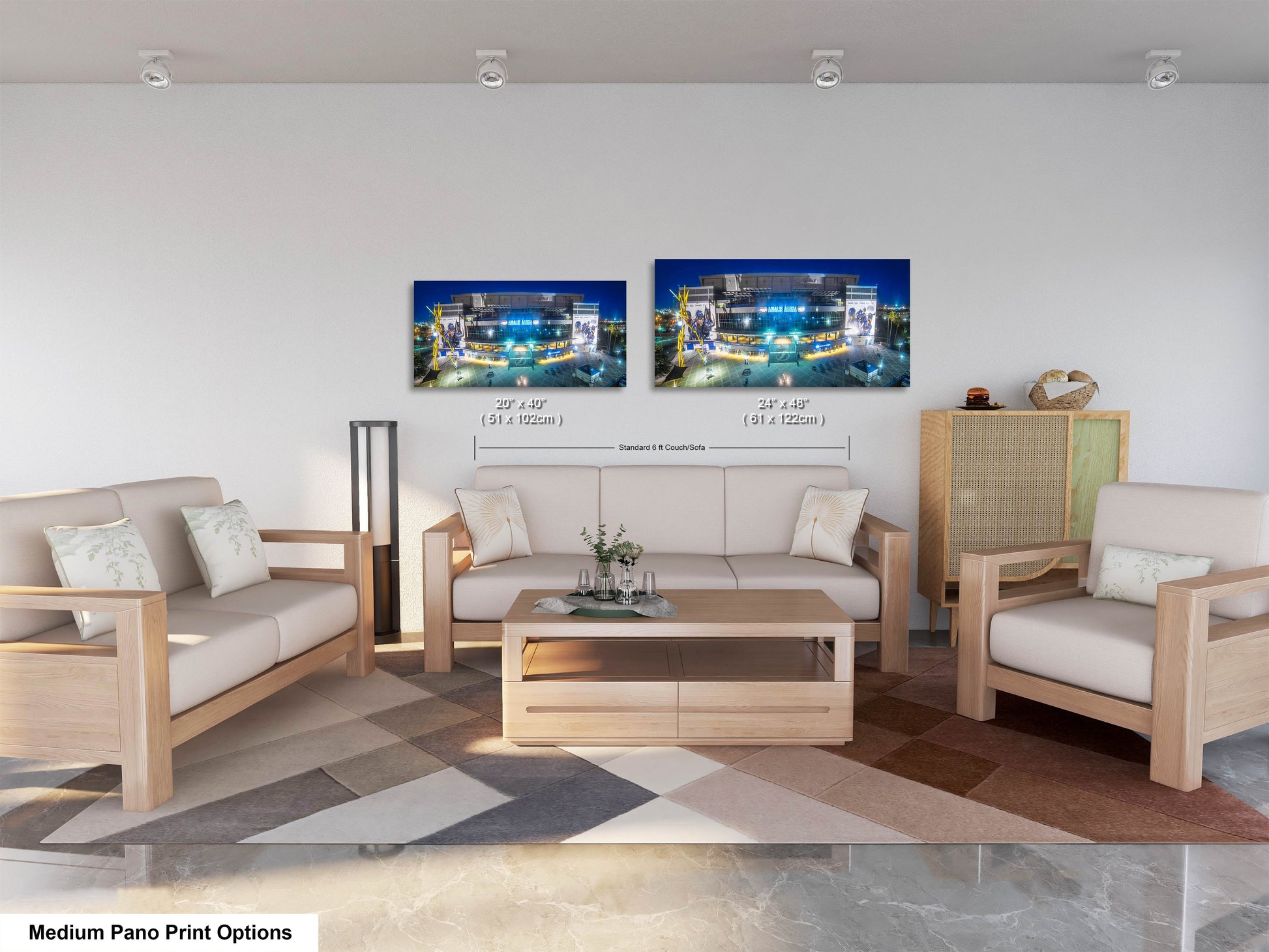 a living room with two couches and a coffee table