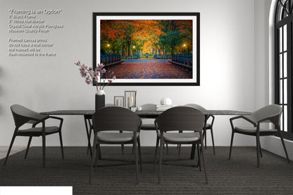 a picture of a dining room with a table and chairs