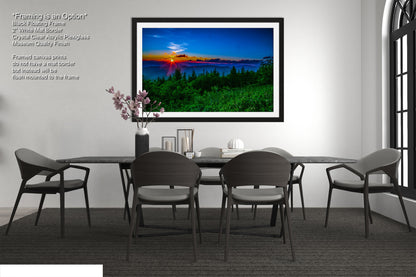 a picture of a dining room with a table and chairs