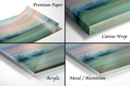 a series of four images showing different layers of a painting