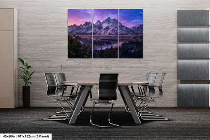a dining room with a table and chairs