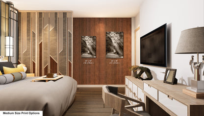 a bed room with a neatly made bed and a flat screen tv