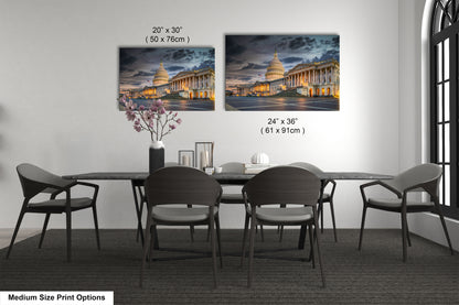 a dining table with four chairs and a vase of flowers