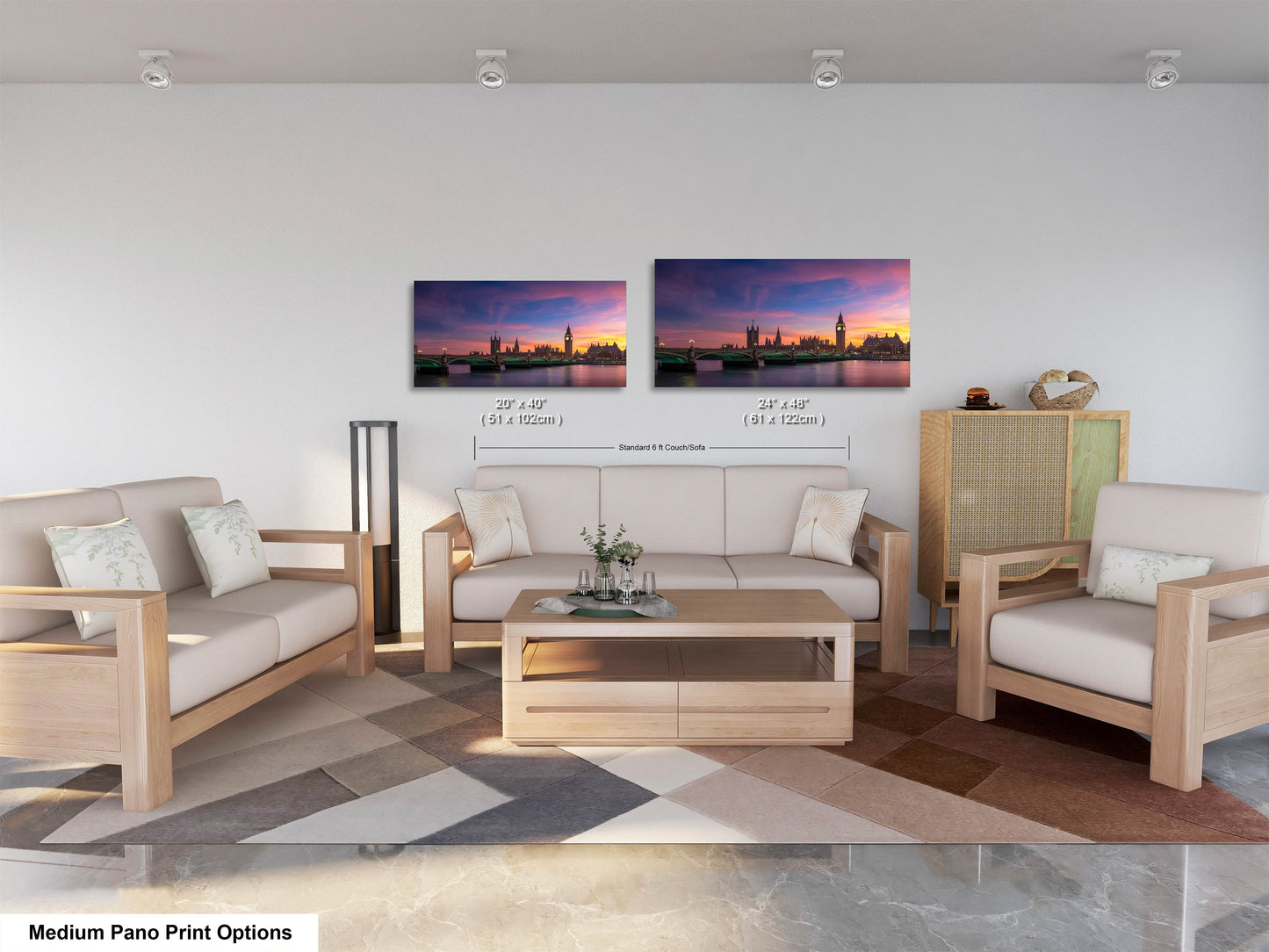 a living room with two couches and a coffee table