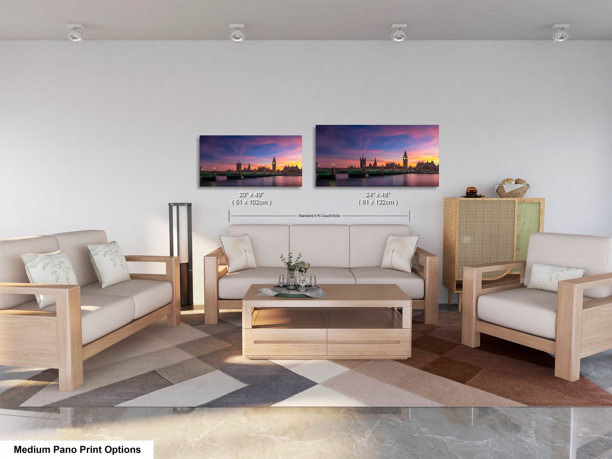 a living room with two couches and a coffee table
