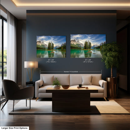 a living room filled with furniture and a painting on the wall