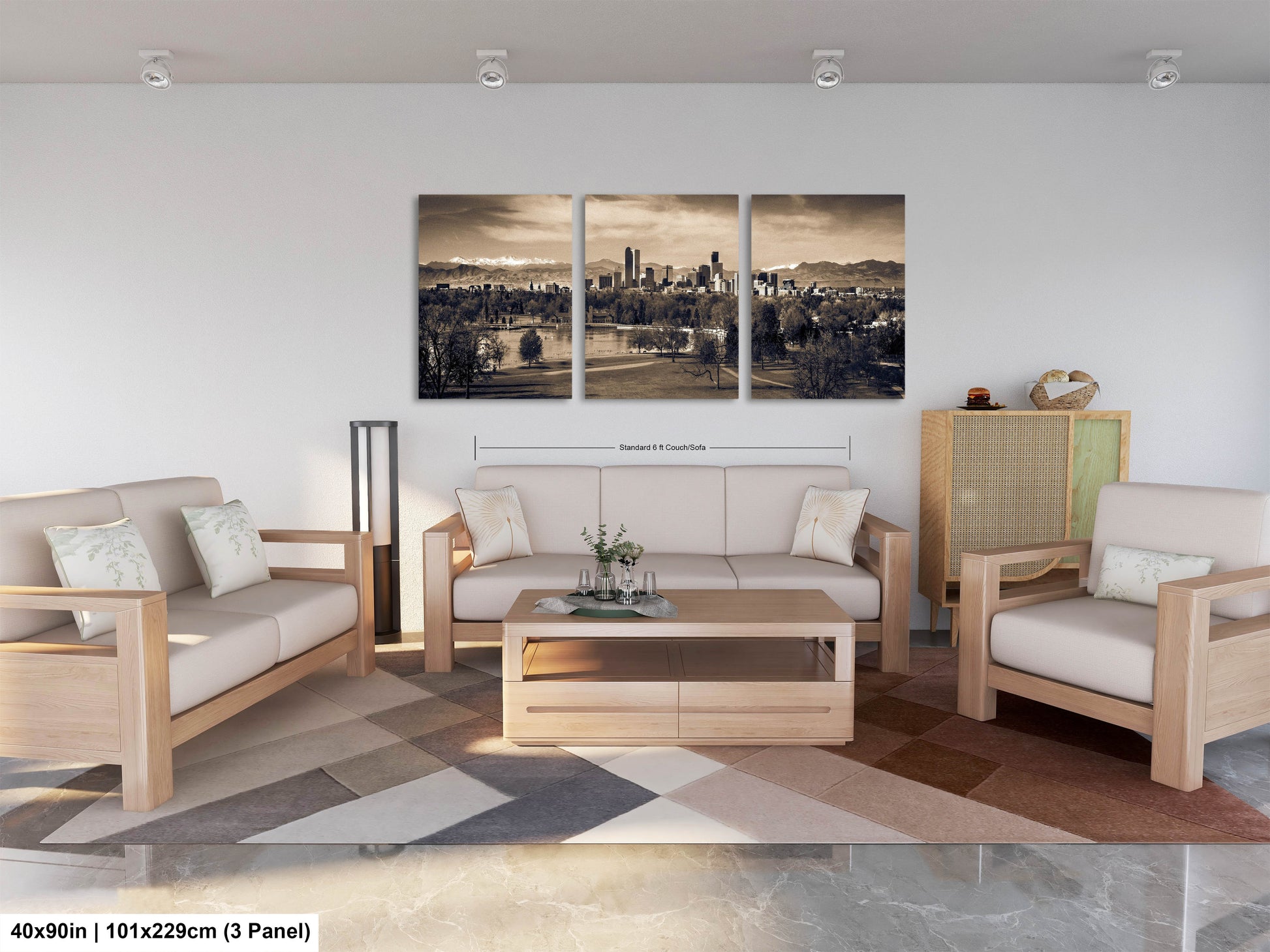 a living room with two couches and a coffee table