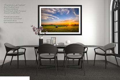 a dining room with a table and chairs