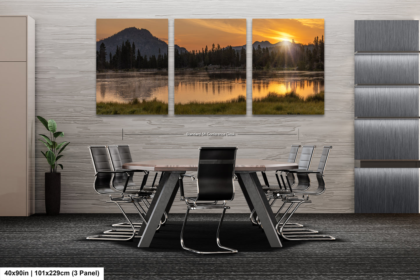 a dining room with a table and chairs