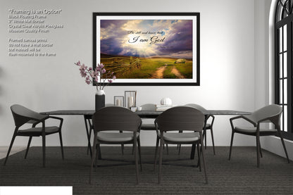 a picture of a dining room with a table and chairs