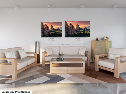 a living room filled with furniture and a painting on the wall