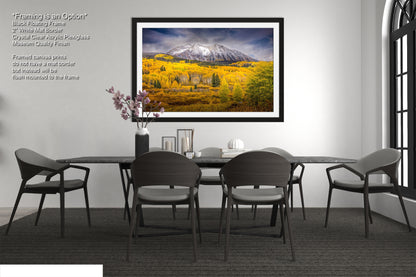 a dining room with a table and chairs