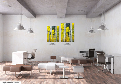 a room filled with lots of furniture and a painting on the wall