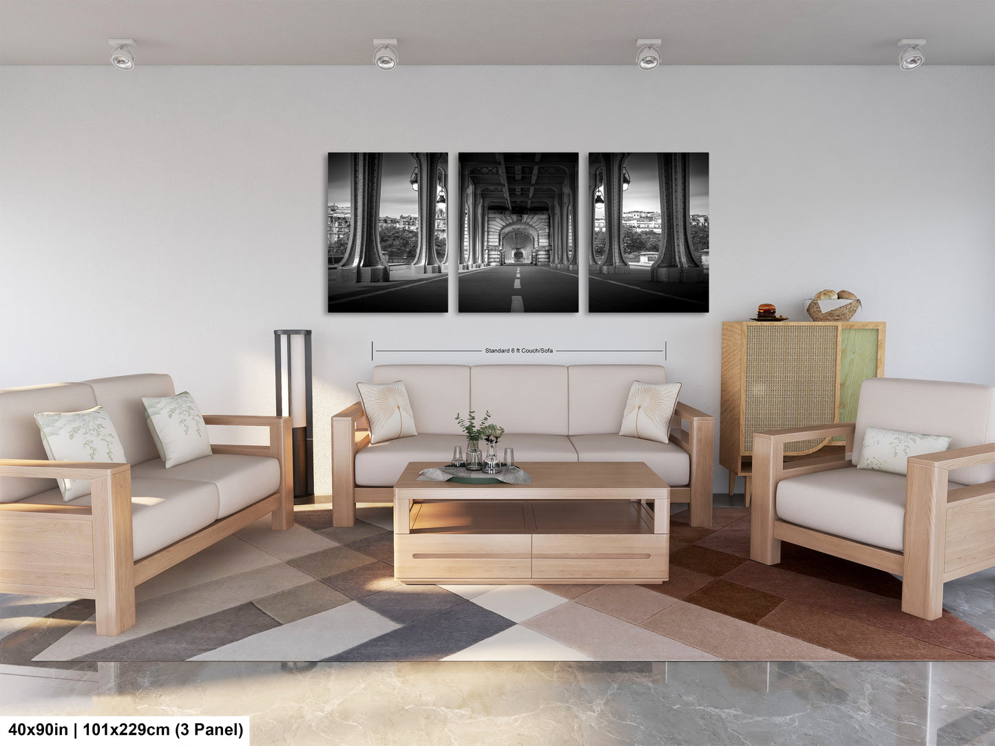 a living room with two couches and a coffee table