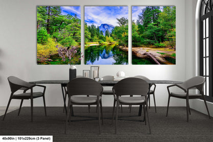 a dining room with a table and four chairs