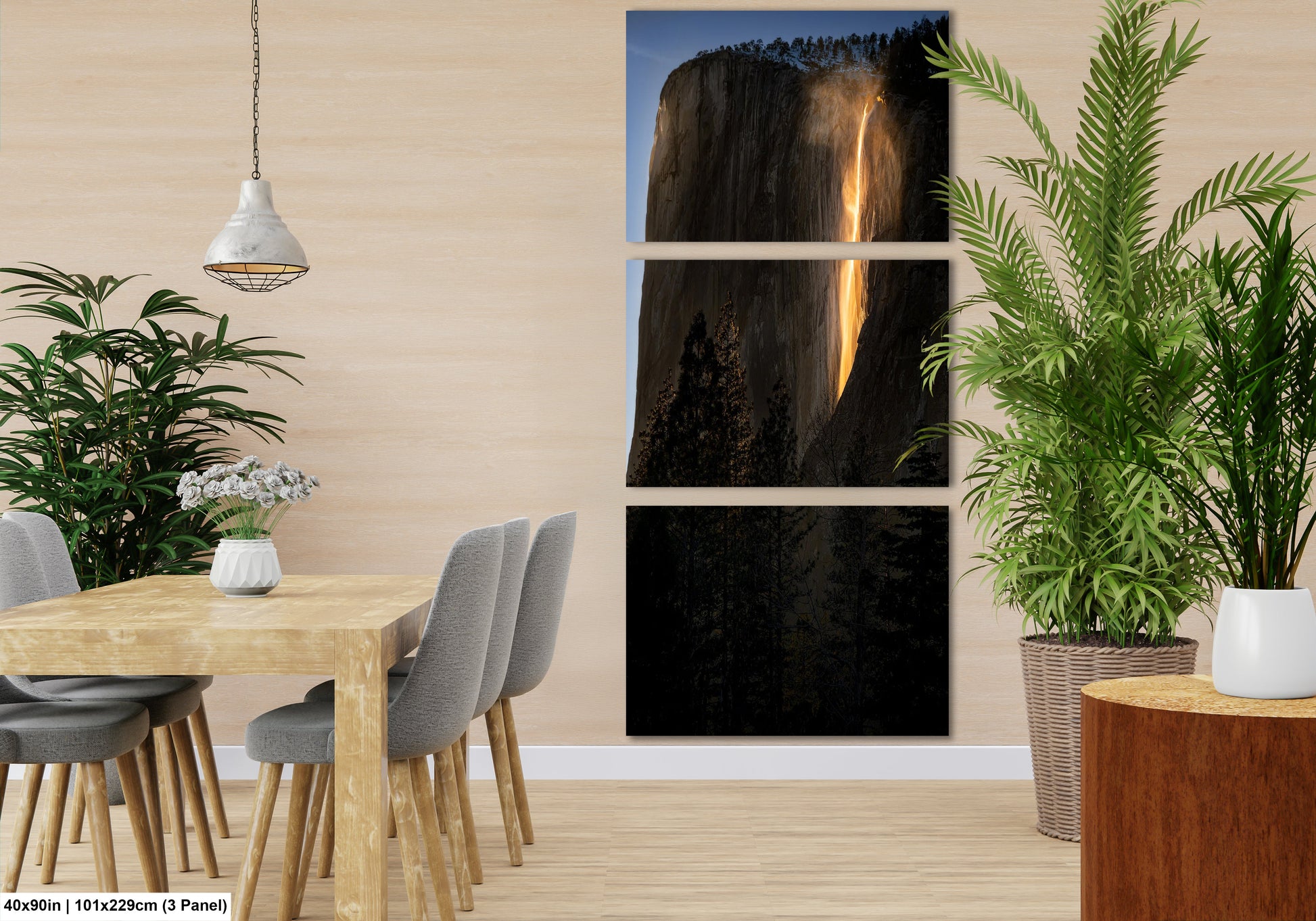 a dining room with a table and chairs