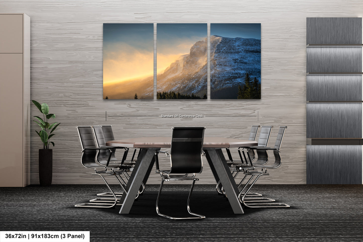 a dining room with a table and chairs