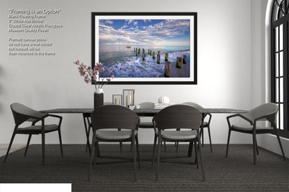 a picture of a dining room with a table and chairs