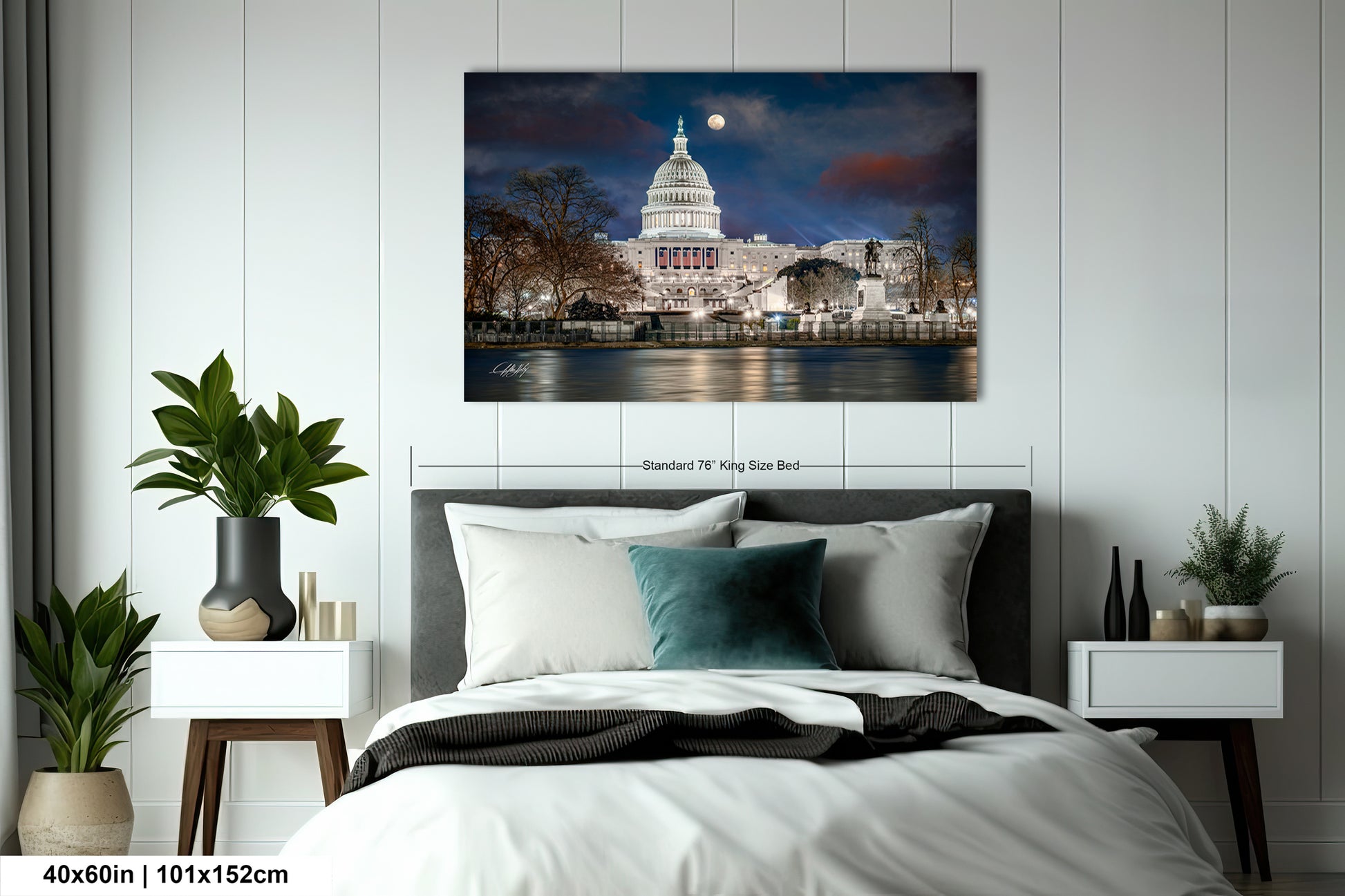 a picture of the capitol building taken from across the river