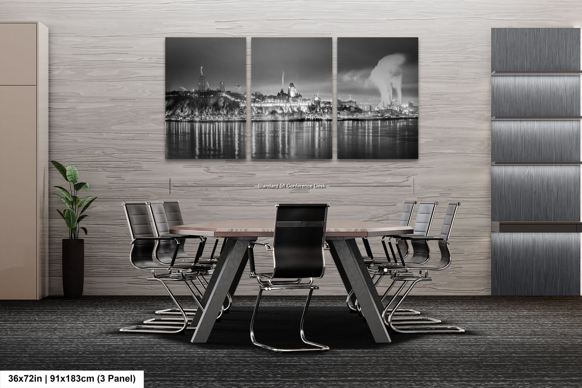 a black and white photo of a dining room table