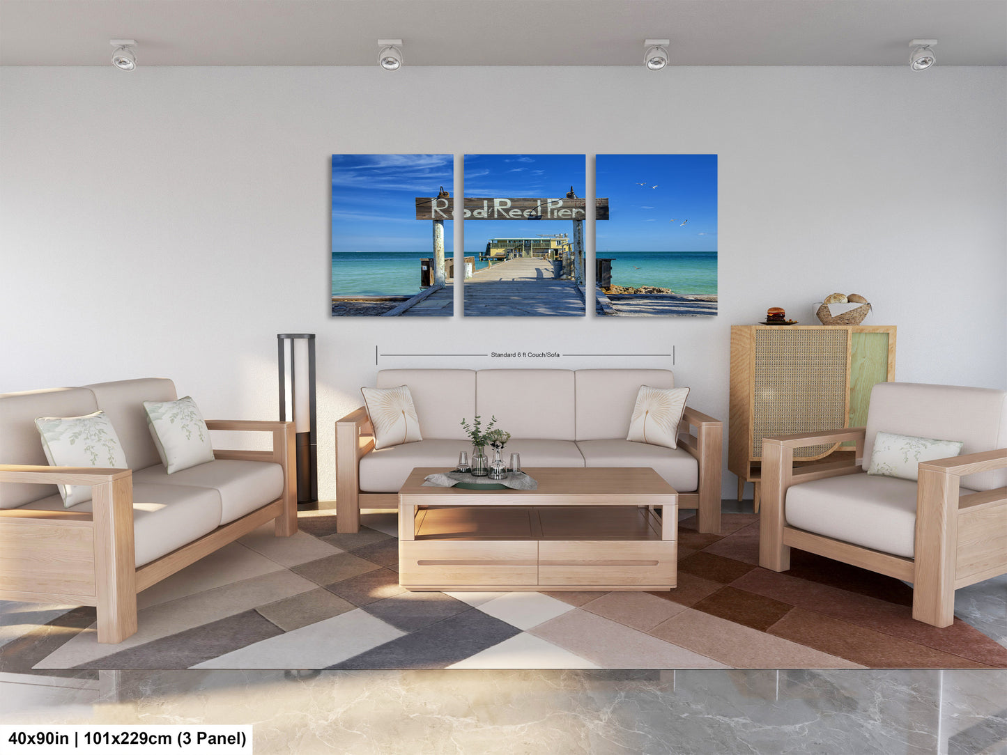 a living room with two couches and a coffee table