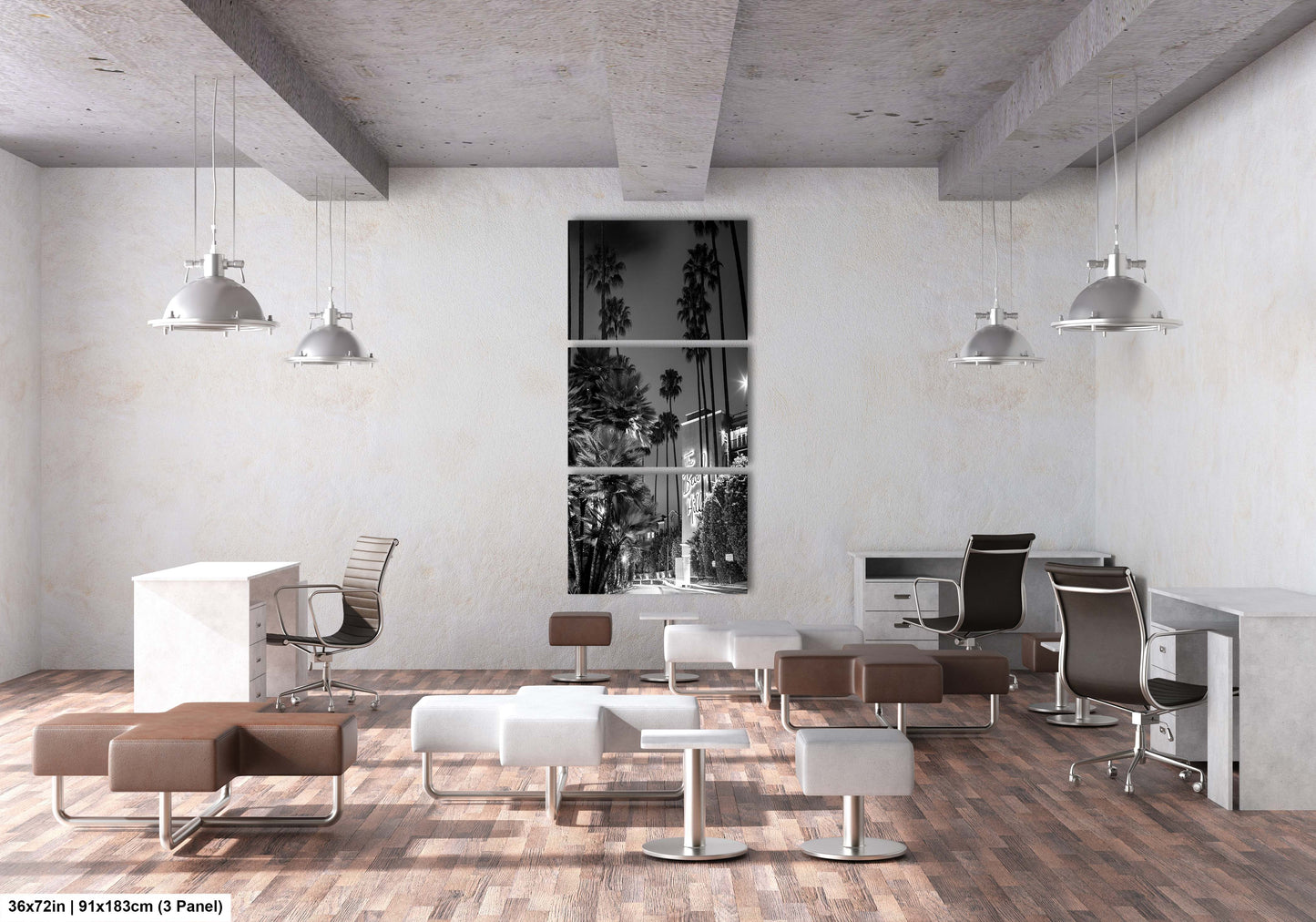 a room with a lot of chairs and desks