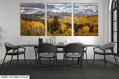 a dining room with a table and chairs