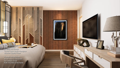 a bed room with a neatly made bed and a flat screen tv