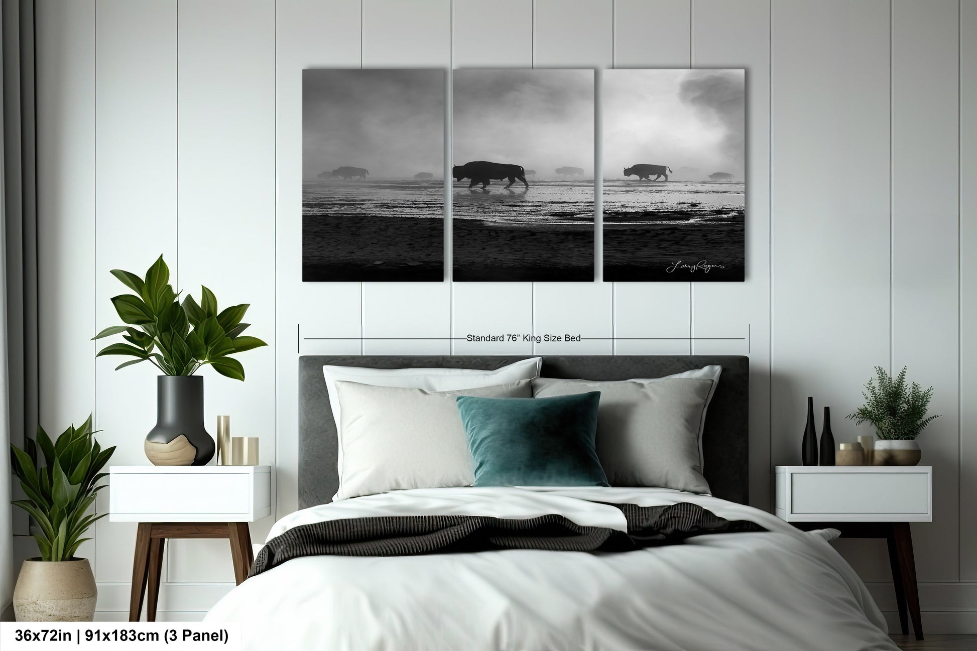 a black and white photo of a bedroom with a bed