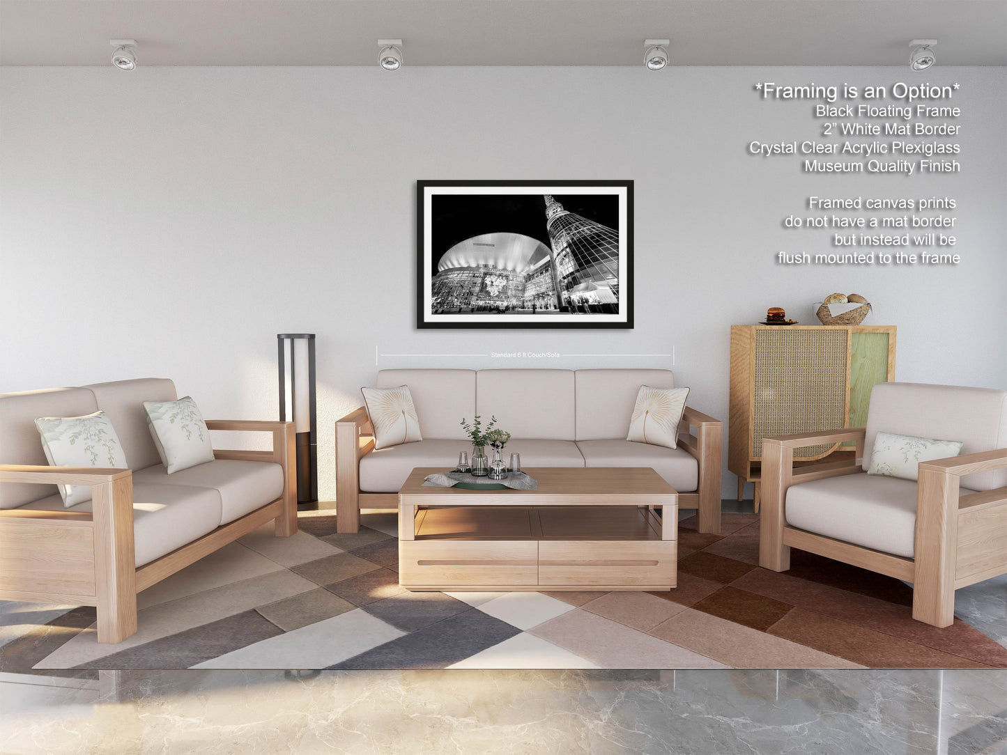 a living room with two couches and a coffee table
