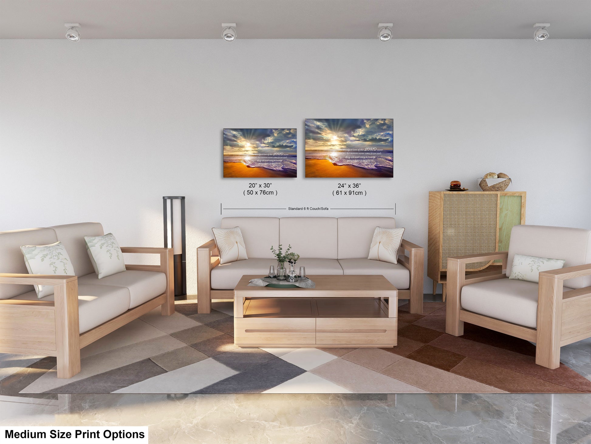 a living room with two couches and a coffee table