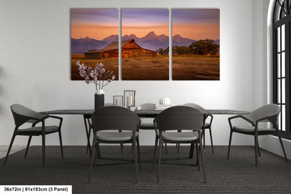 a dining room with a table and chairs